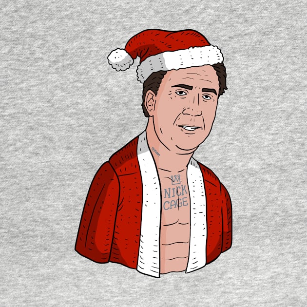 nicolas cage as santa, ugly Christmas sweater. by JJadx